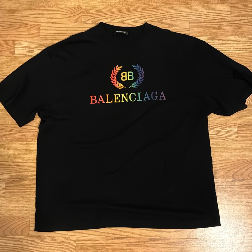 Used Balenciaga rainbow tshirt